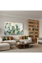 Yatay Cam Tablo Salon Duvar Tablosu Yatay Cam Yesilkaktusler Yeni Ev Hediyesi Ofis Tablosu