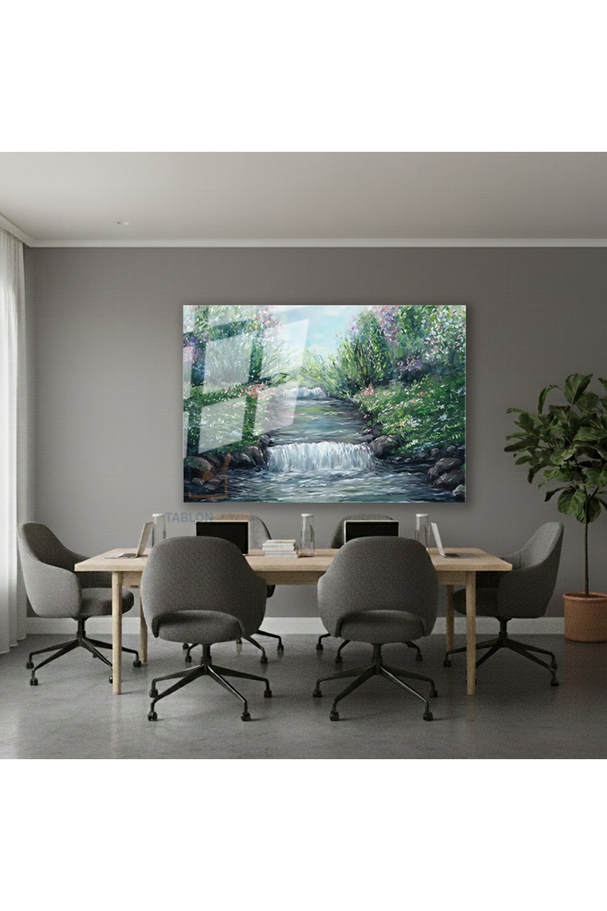 Yatay Cam Tablo Salon Duvar Tablosu Yatay Cam Doganinrenkleri4 Yeni Ev Hediyesi Ofis Tablosu