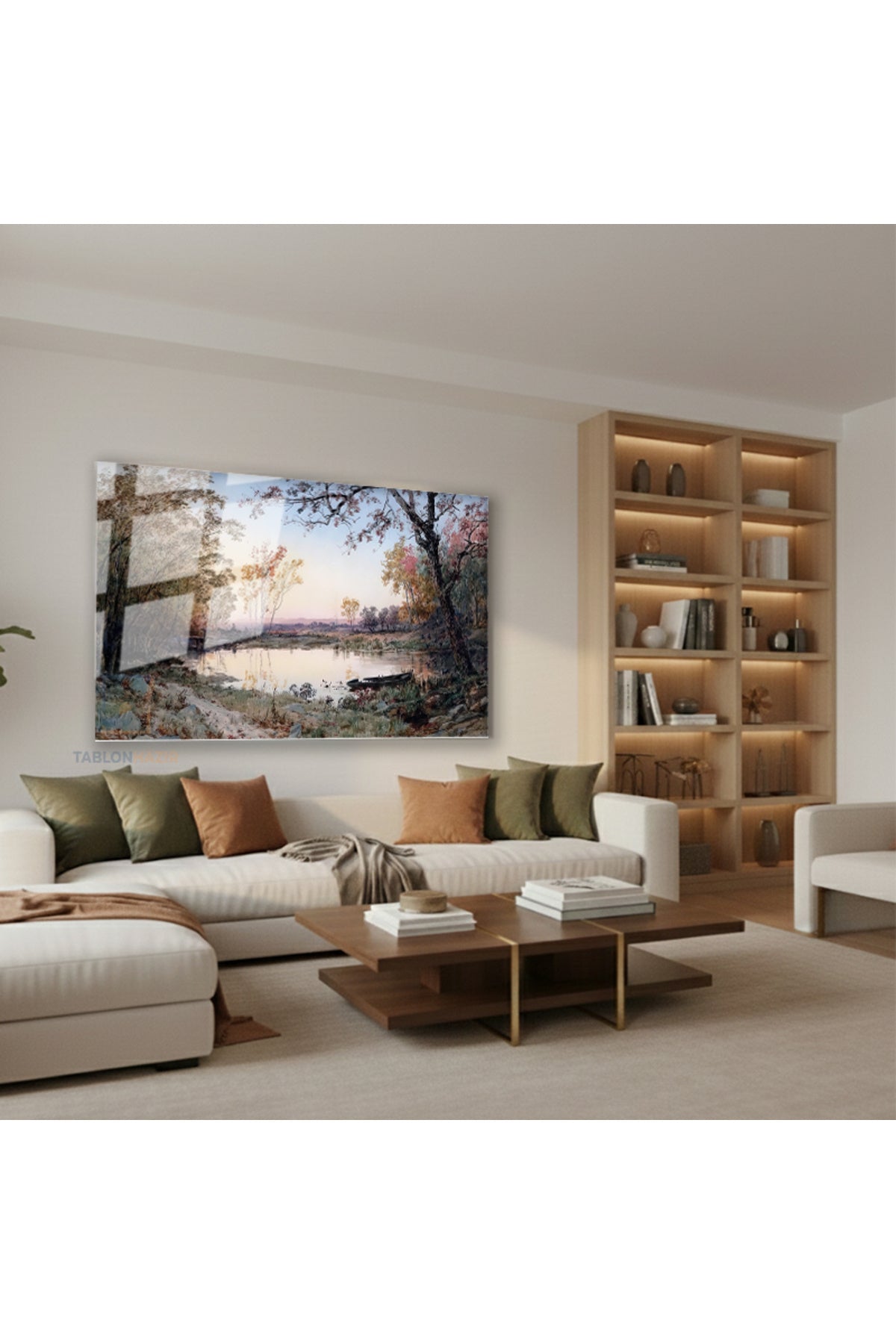 Yatay Cam Tablo Salon Duvar Tablosu Yatay Cam Dogamanzarasi2 Yeni Ev Hediyesi Ofis Tablosu