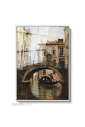 Dikey Çerçeveli Cam Venedik Modern Ev Dekoru Duvar Sanatı Ev Ofis Tablosu