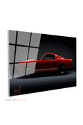 Yatay Cam Tablo Salon Duvar Tablosu Yatay Cam Kirmizi Spor Araba Yeni Ev Hediyesi Ofis Tablosu