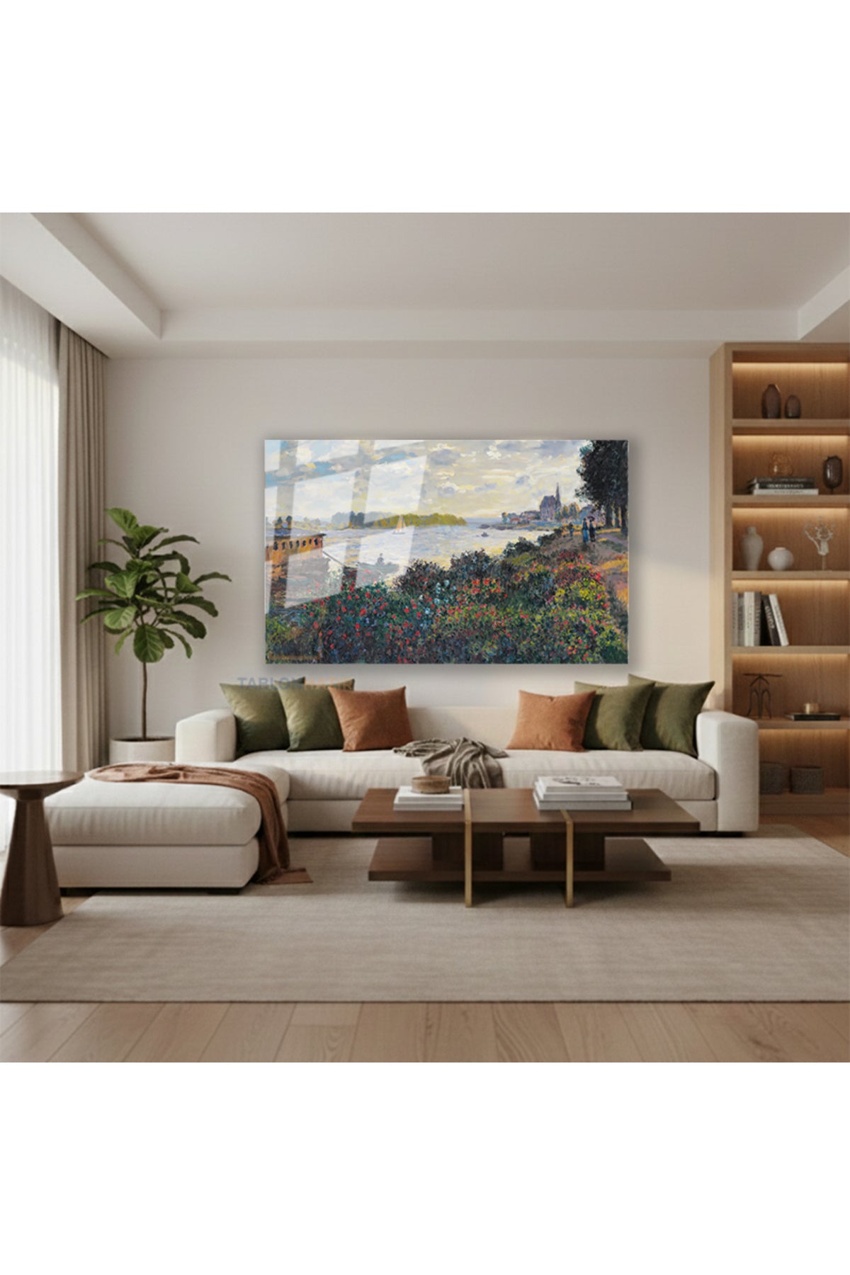 Yatay Cam Tablo Salon Duvar Tablosu Yatay Cam Vintagemanzara3 Yeni Ev Hediyesi Ofis Tablosu