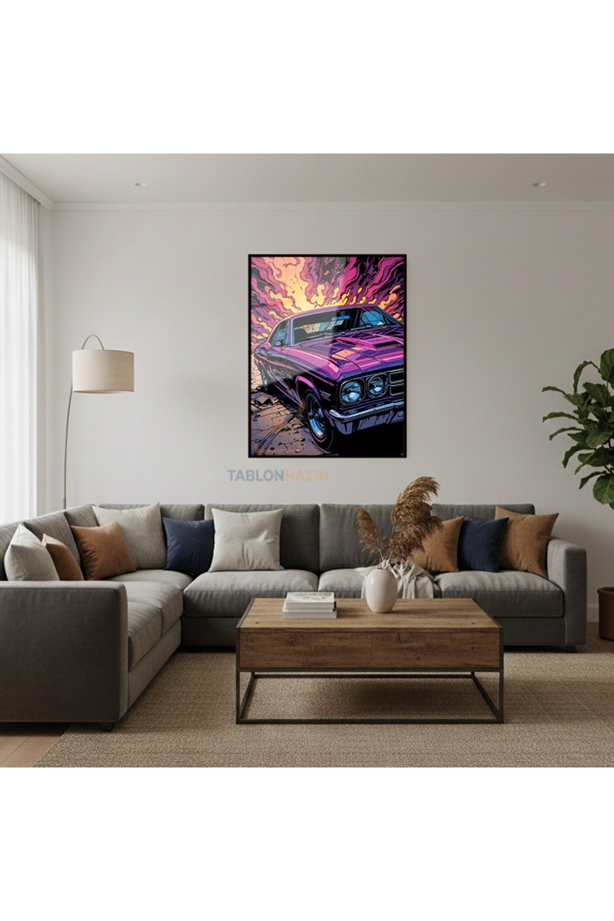 Dikey Çerçeveli Cam Moraraba Modern Ev Dekoru Duvar Sanatı Ev Ofis Tablosu