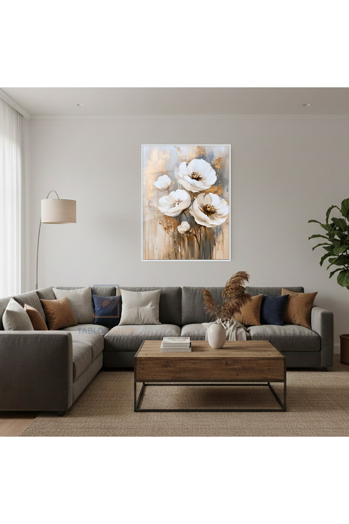 Dikey Çerçeveli Cam Klasik Cicek Modern Ev Dekoru Duvar Sanatı Ev Ofis Tablosu