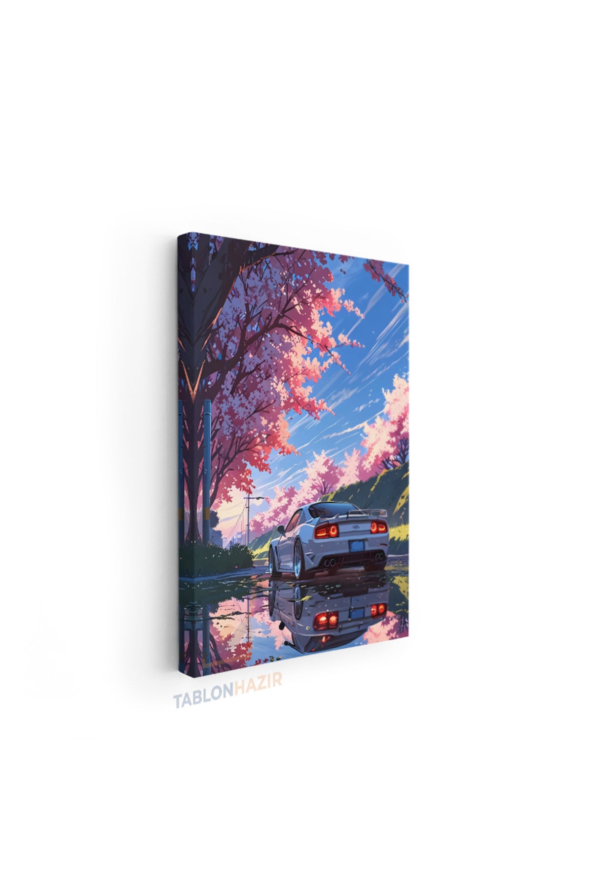 Dikey Kanvas Tablo Salon Duvar Tablosu BeyazarabaAğaç Yeni Ev Hediyesi Ofis Tablosu