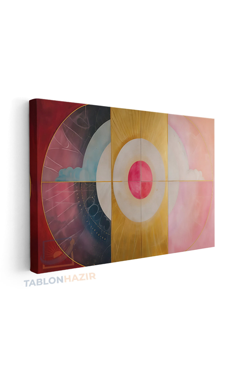 Yatay Kanvas Duvar Tablosu Geometriksekiller6 Salon Tablosu Ofis Tablosu Yeni Ev Hediyesi Dekorasyon