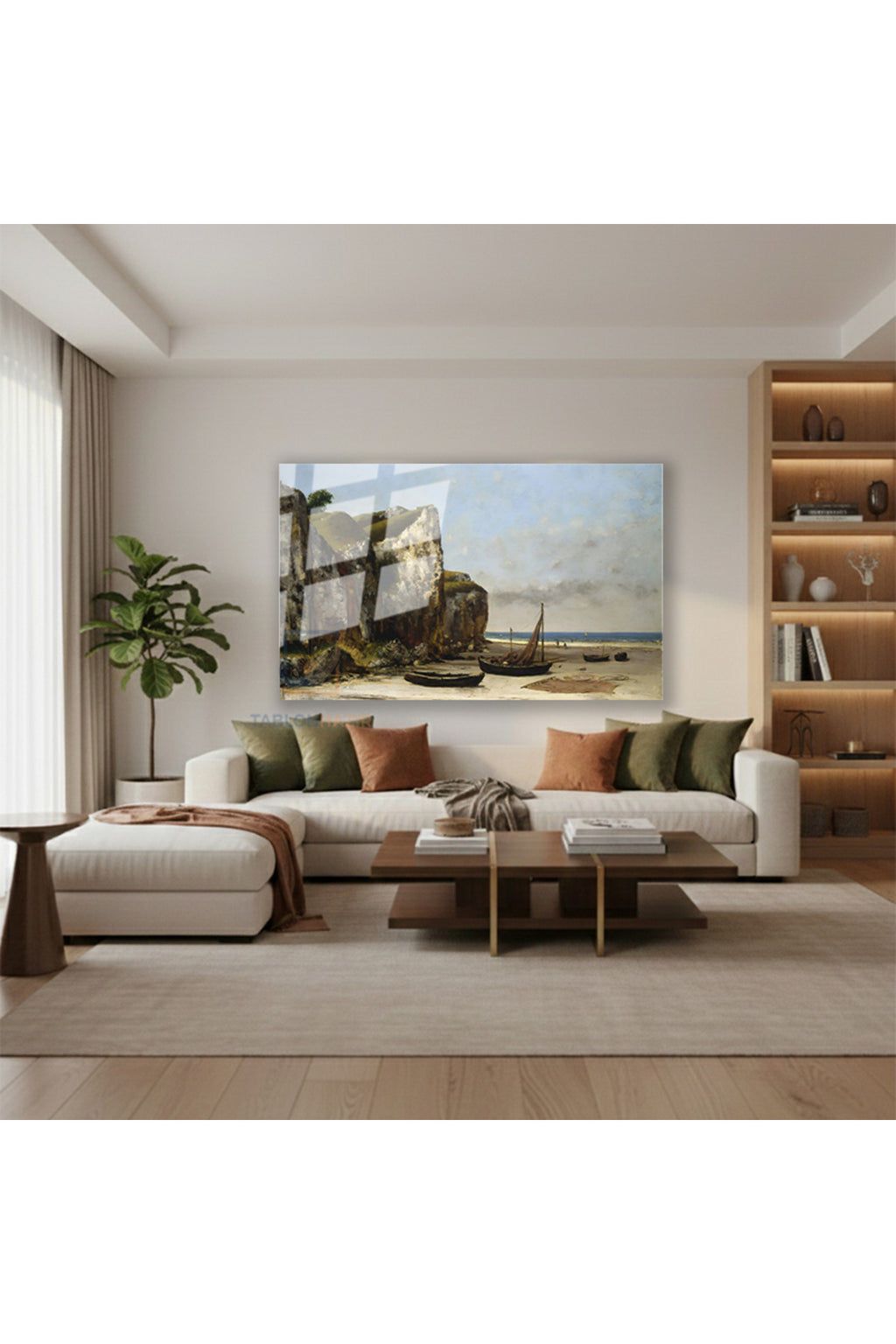 Yatay Cam Tablo Salon Duvar Tablosu Yatay Cam Vintagemanzara2 Yeni Ev Hediyesi Ofis Tablosu