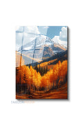 Dikey Cam Tablo Salon Duvar Tablosu Dikey Cam Sonbahar Dag Manzara Yeni Ev Hediyesi Ofis Tablosu
