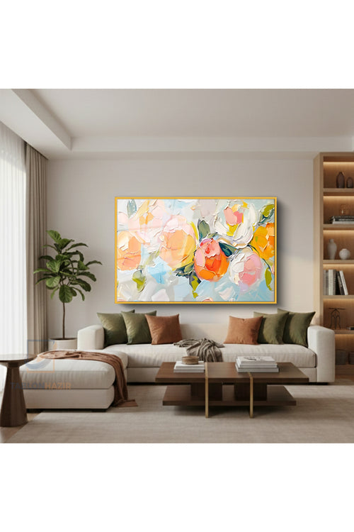 Çerçeveli Yatay Cam Tablo Salon Duvar Tablosu Yatay Cam Soyutsanat6 Yeni Ev Hediyesi Ofis Tablosu