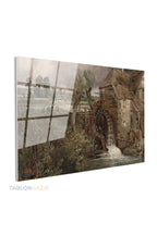 Yatay Cam Tablo Salon Duvar Tablosu Yatay Cam Vintagekirsalmanzarasi2 Yeni Ev Hediyesi Ofis Tablosu