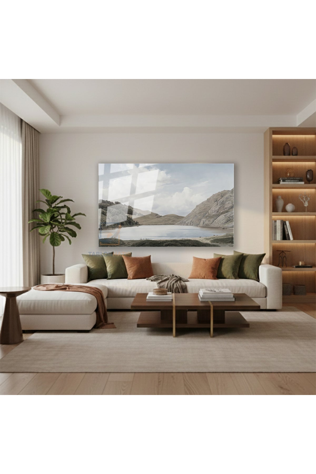 Yatay Cam Tablo Salon Duvar Tablosu Yatay Cam Vintagedaggolmanzarasi3 Yeni Ev Hediyesi Ofis Tablosu