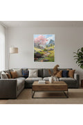 Dikey Çerçeveli Cam Akarsu Dag Modern Ev Dekoru Duvar Sanatı Ev Ofis Tablosu
