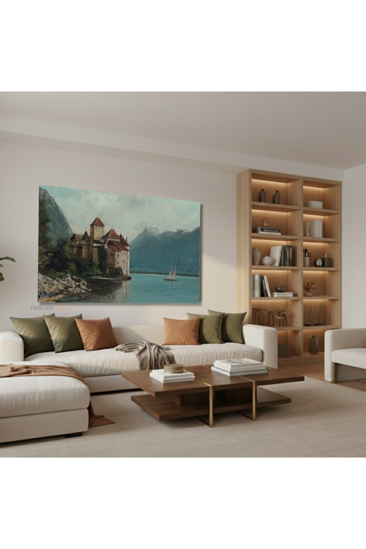 Yatay Kanvas Duvar Tablosu Dogamanzarasi11 Salon Tablosu Ofis Tablosu Yeni Ev Hediyesi Dekorasyon