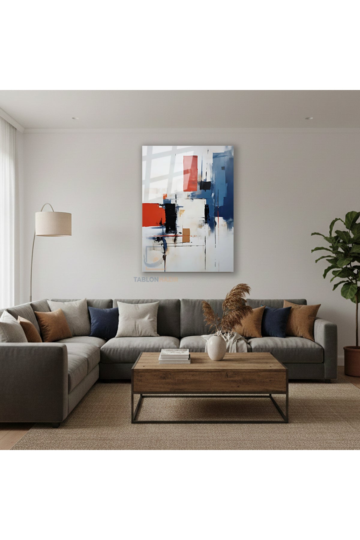 Dikey Cam Tablo Salon Duvar Tablosu Dikey Cam Soyut 0013 Yeni Ev Hediyesi Ofis Tablosu