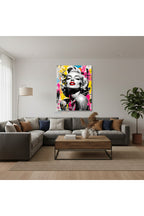 Dikey Kanvas Tablo Salon Duvar Tablosu Mariliyn5 Yeni Ev Hediyesi Ofis Tablosu