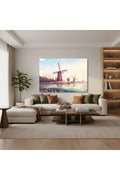 Yatay Kanvas Duvar Tablosu Yeldegirmeni Cizim Salon Tablosu Ofis Tablosu Yeni Ev Hediyesi Dekorasyon