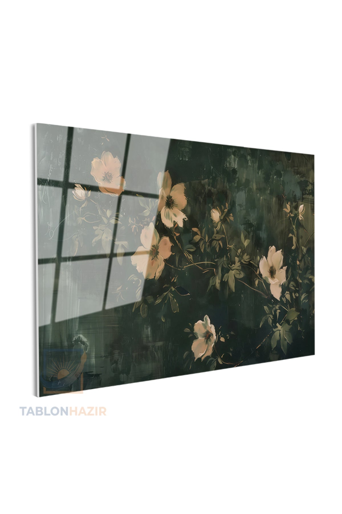 Yatay Cam Tablo Salon Duvar Tablosu Yatay Cam Cicekbahcesi55 Yeni Ev Hediyesi Ofis Tablosu
