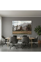 Yatay Cam Tablo Salon Duvar Tablosu Yatay Cam Vintagekirsalmanzarasi5 Yeni Ev Hediyesi Ofis Tablosu