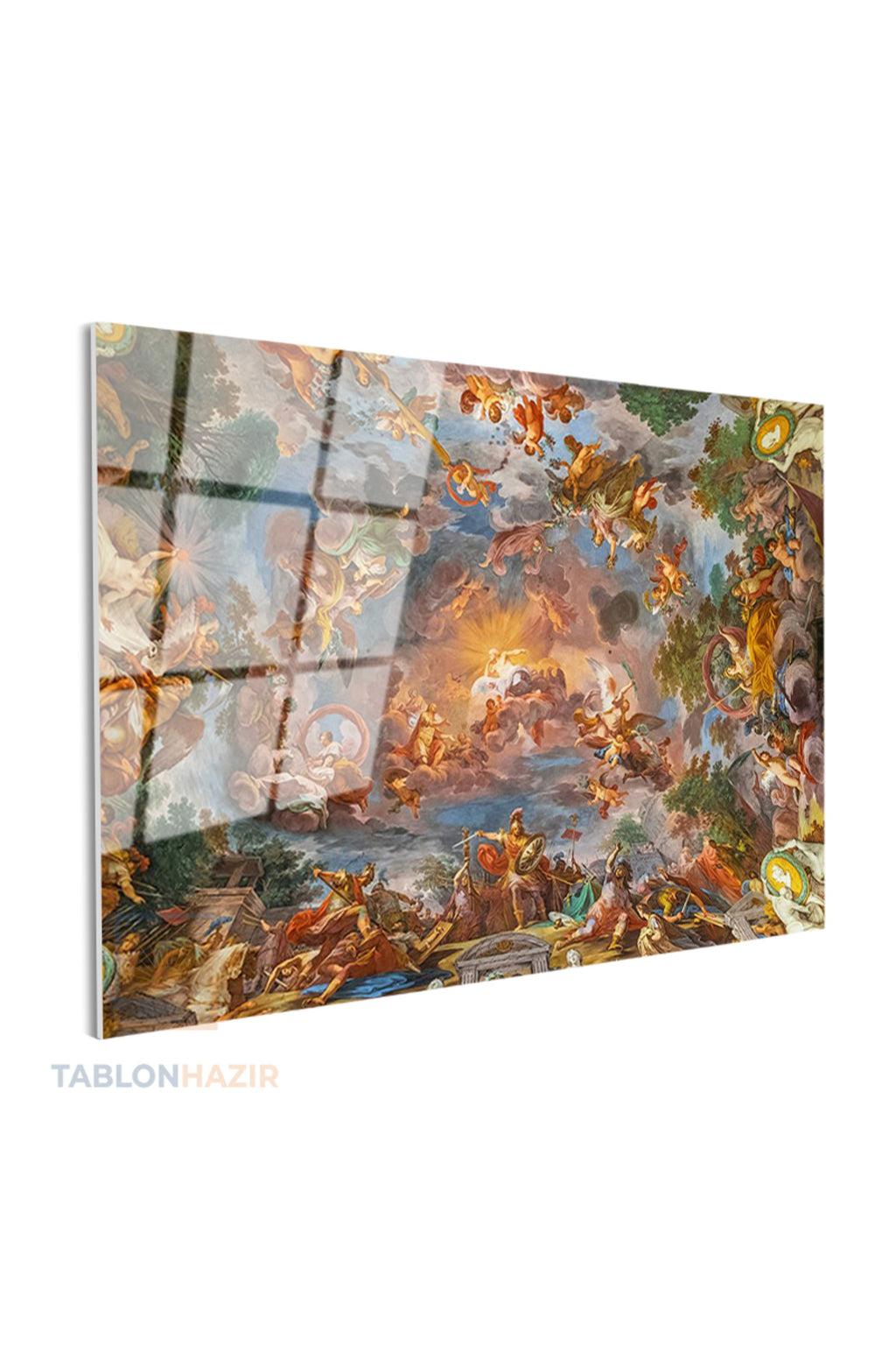 Yatay Cam Tablo Salon Duvar Tablosu Yatay Cam Klasikeser Yeni Ev Hediyesi Ofis Tablosu