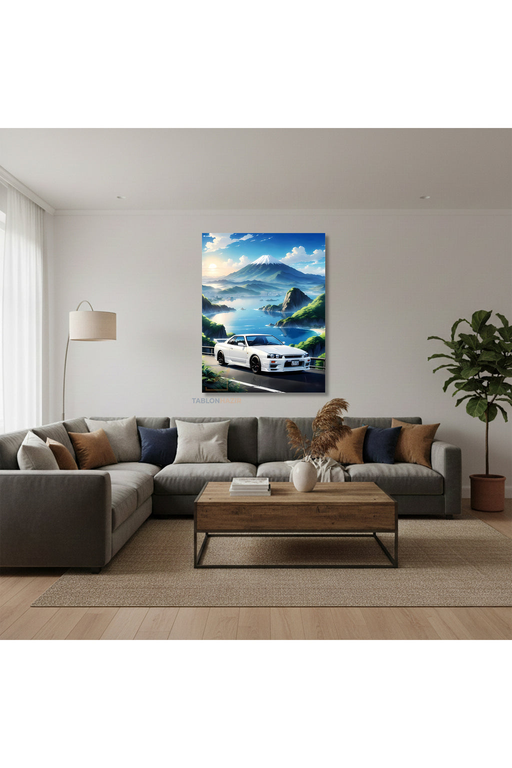 Dikey Kanvas Tablo Salon Duvar Tablosu Fujimanzaragtr Yeni Ev Hediyesi Ofis Tablosu