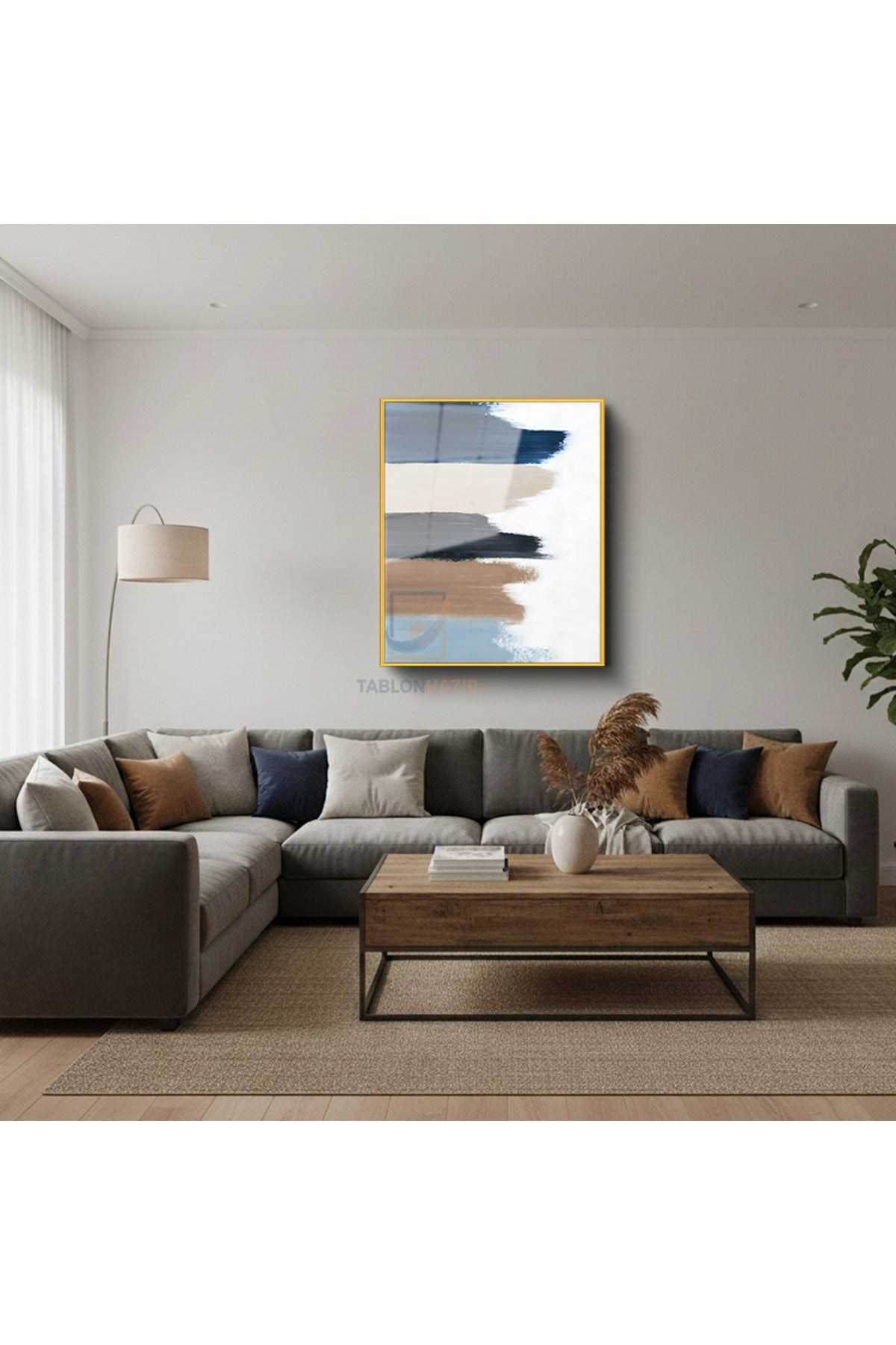 Dikey Çerçeveli Cam Soyut 0028 Modern Ev Dekoru Duvar Sanatı Ev Ofis Tablosu