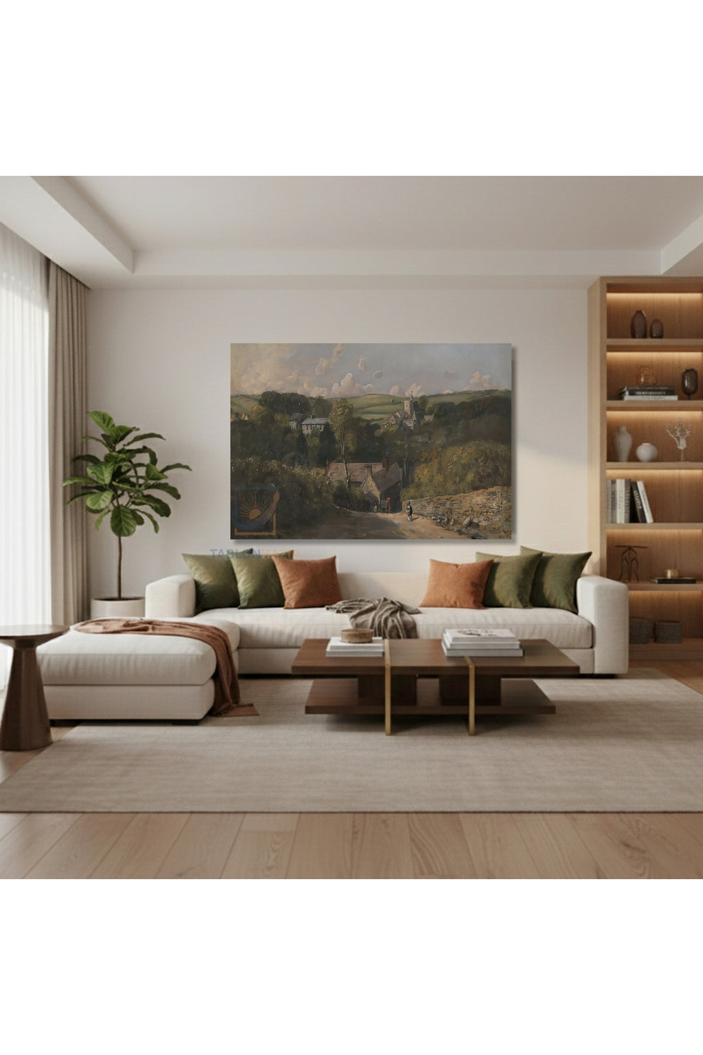 Yatay Kanvas Duvar Tablosu Vintagekirsalmanzarasi3 Salon Tablosu Ofis Tablosu Ev Hediyesi Dekorasyon