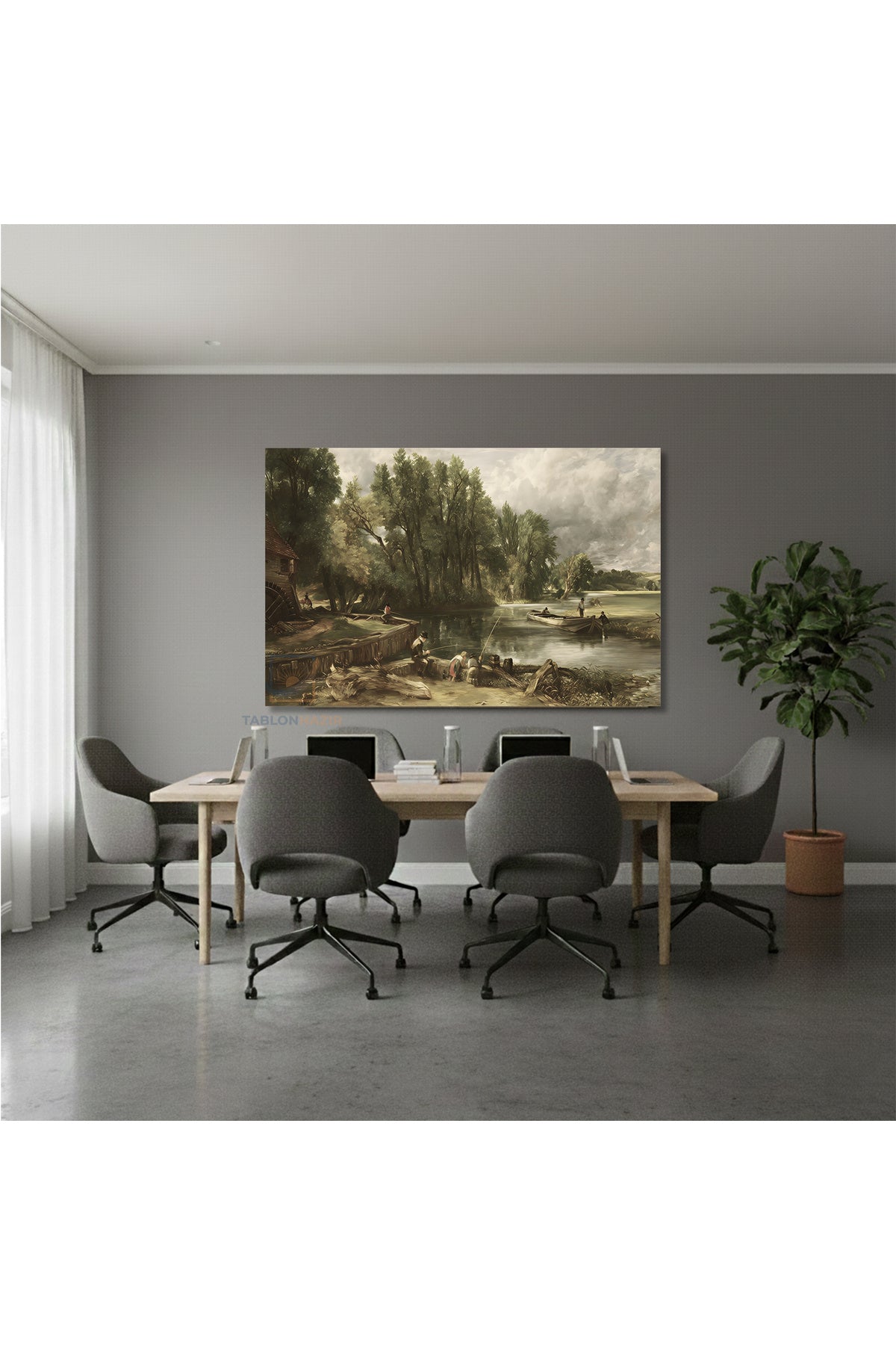 Yatay Kanvas Duvar Tablosu Vintagekirsalmanzarasi4 Salon Tablosu Ofis Tablosu Ev Hediyesi Dekorasyon