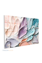 Yatay Cam Tablo Salon Duvar Tablosu Yatay Cam Boya Pastel Soyut Yeni Ev Hediyesi Ofis Tablosu