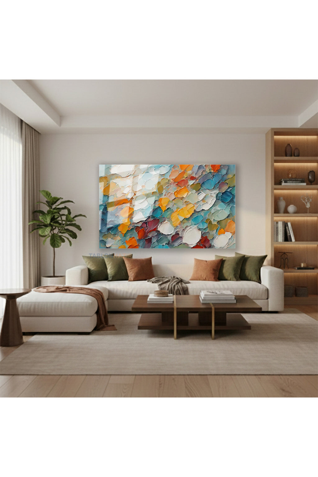 Yatay Cam Tablo Salon Duvar Tablosu Yatay Cam Renklifircadarbeleri4 Yeni Ev Hediyesi Ofis Tablosu