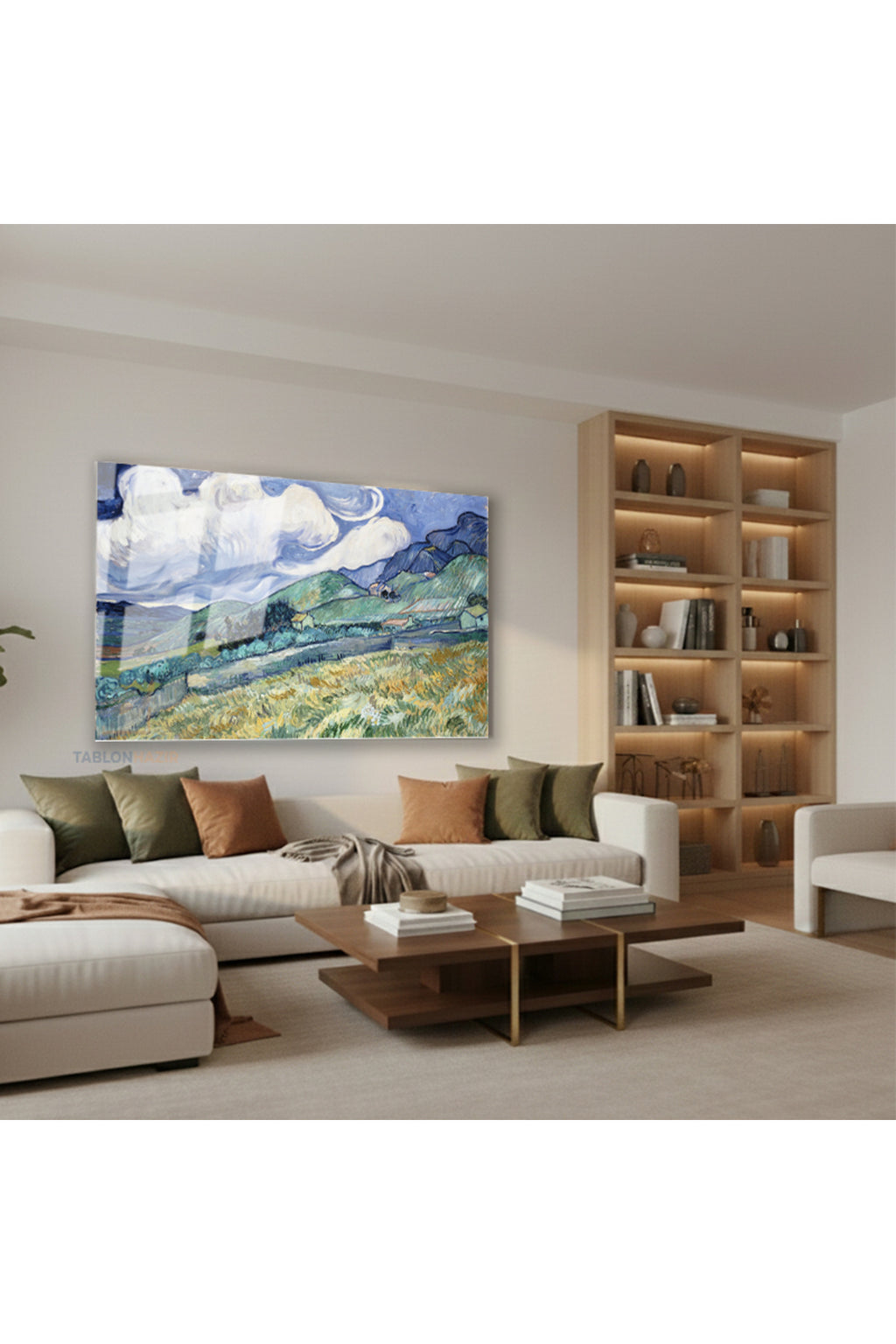 Yatay Cam Tablo Salon Duvar Tablosu Yatay Cam Klasik Cizim Manzara 2 Yeni Ev Hediyesi Ofis Tablosu