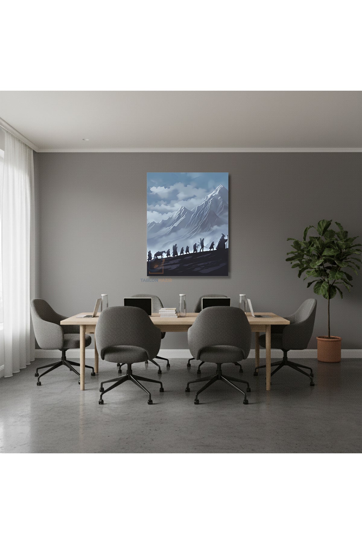 Dikey Kanvas Tablo Salon Duvar Tablosu Lotr 2 Yeni Ev Hediyesi Ofis Tablosu