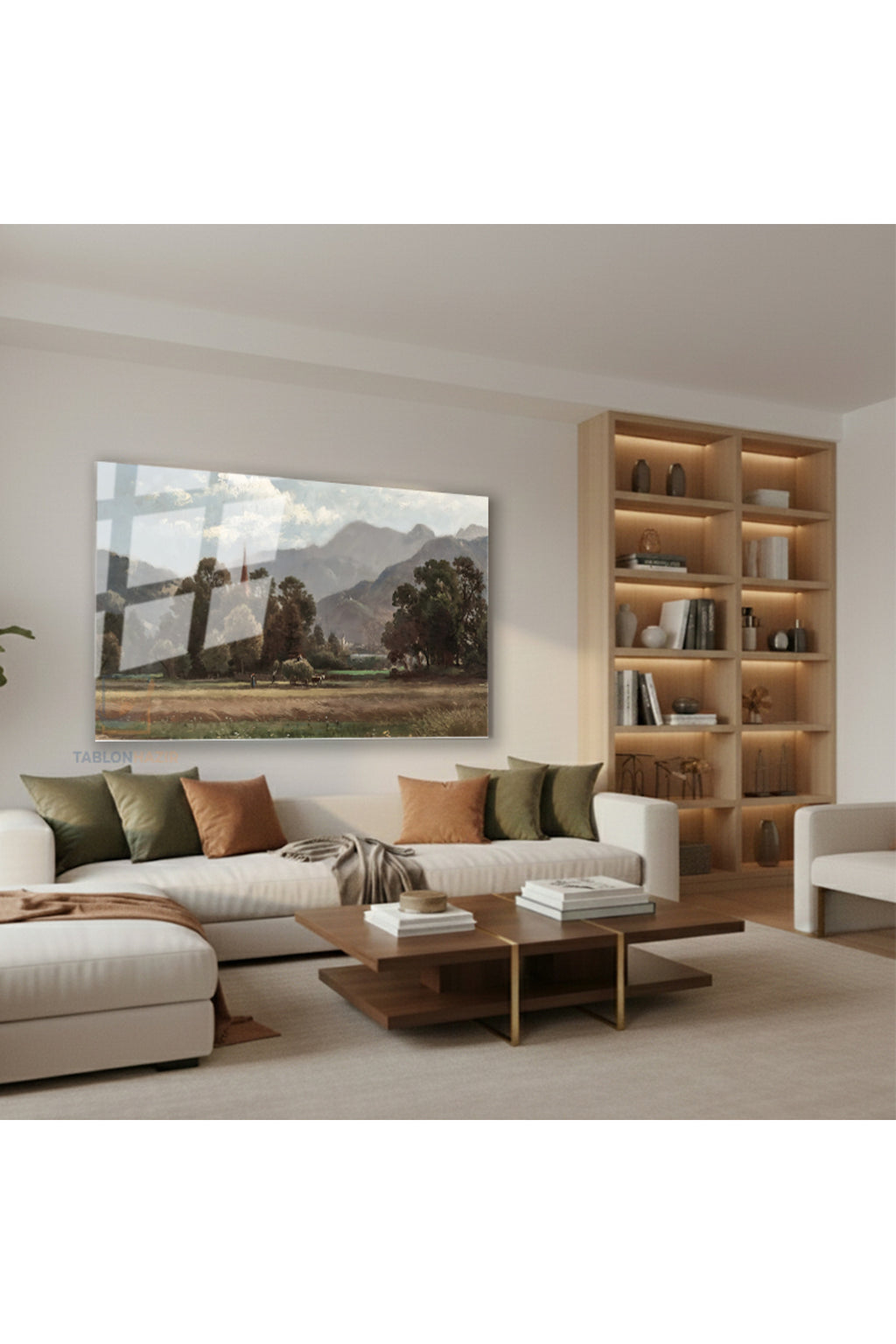 Yatay Cam Tablo Salon Duvar Tablosu Yatay Cam Klasik Manzara 15 Yeni Ev Hediyesi Ofis Tablosu