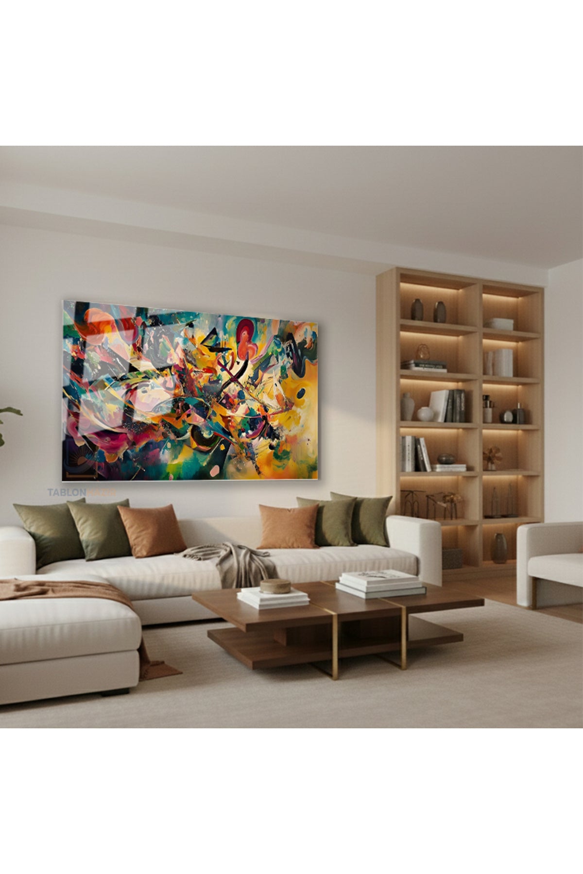 Yatay Cam Tablo Salon Duvar Tablosu Yatay Cam Renksoleni2 Yeni Ev Hediyesi Ofis Tablosu