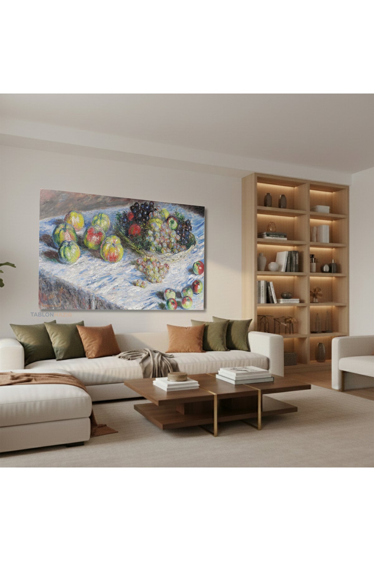 Yatay Kanvas Duvar Tablosu Naturmortmeyveler2 Salon Tablosu Ofis Tablosu Yeni Ev Hediyesi Dekorasyon