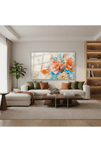 Yatay Cam Tablo Salon Duvar Tablosu Yatay Cam Fircadarbelericicekler Yeni Ev Hediyesi Ofis Tablosu