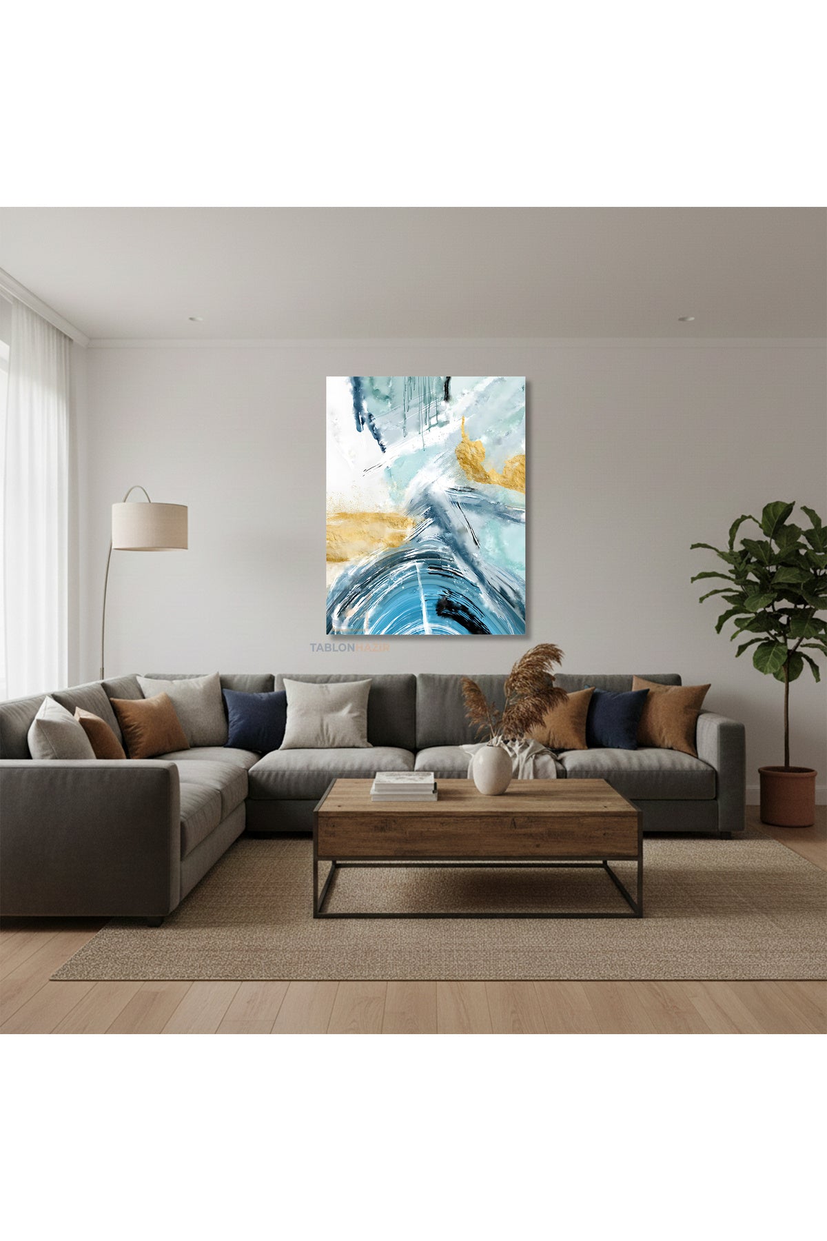 Dikey Kanvas Tablo Salon Duvar Tablosu Soyut 0038 1 Yeni Ev Hediyesi Ofis Tablosu