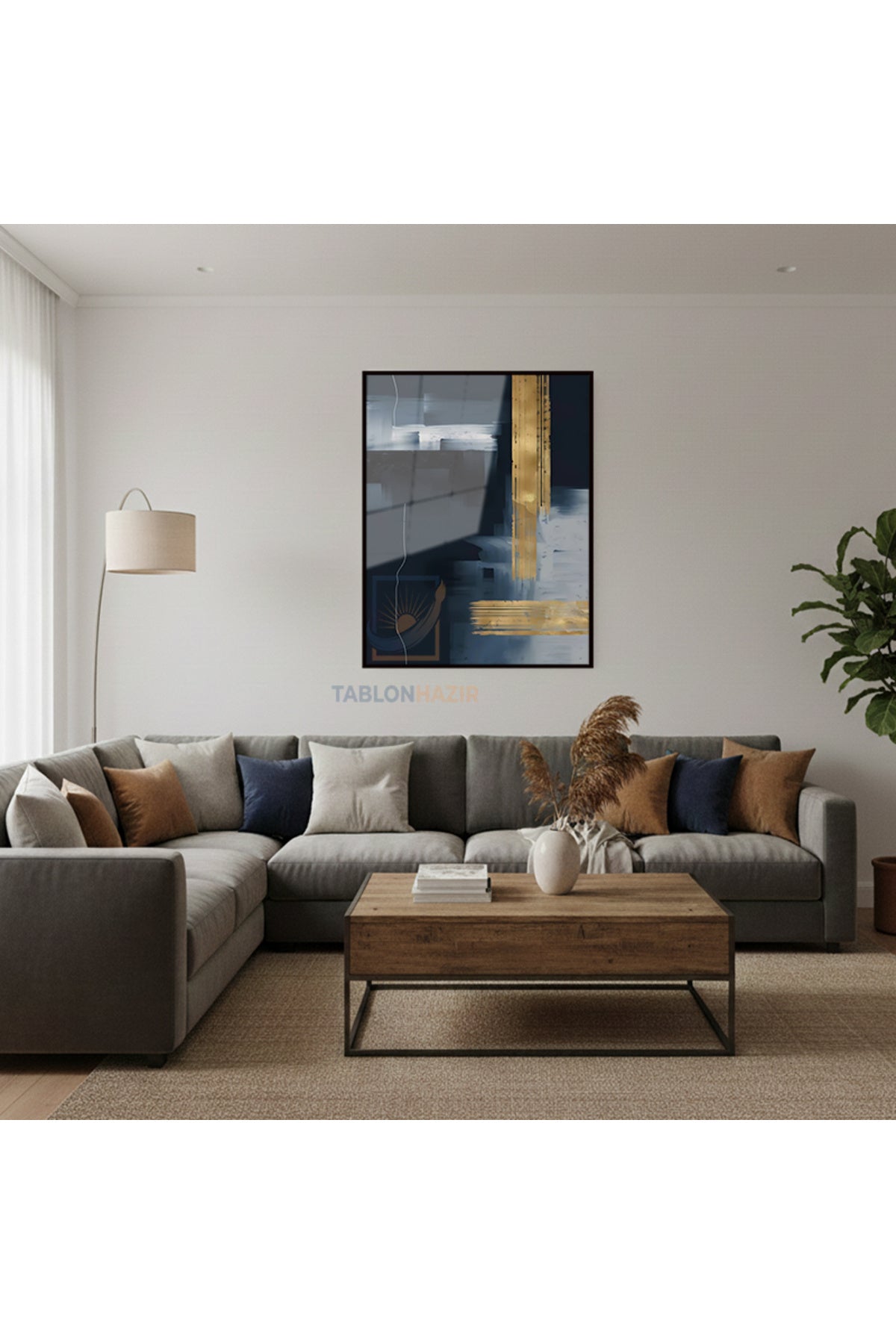 Dikey Çerçeveli Cam Soyut 0044 3 Modern Ev Dekoru Duvar Sanatı Ev Ofis Tablosu