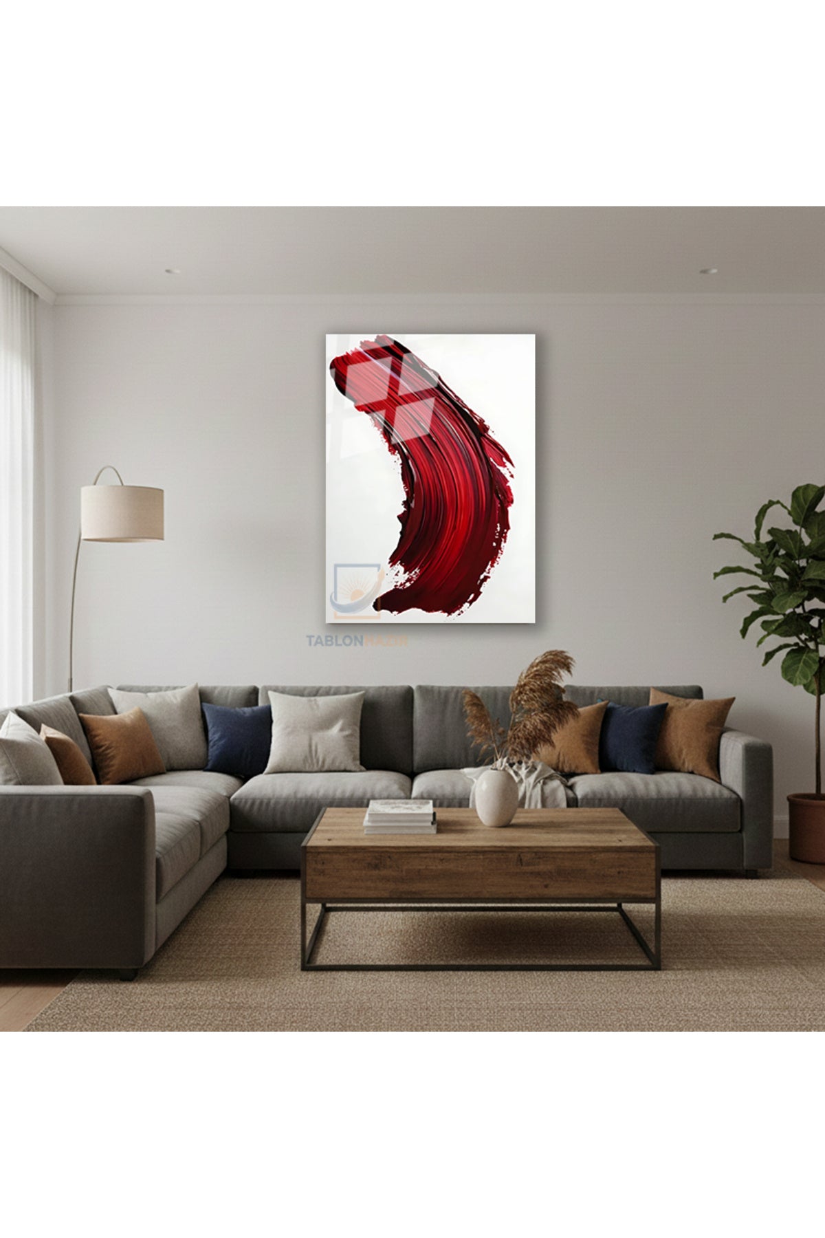 Dikey Cam Tablo Salon Duvar Tablosu Dikey Cam Soyut 0015 Yeni Ev Hediyesi Ofis Tablosu