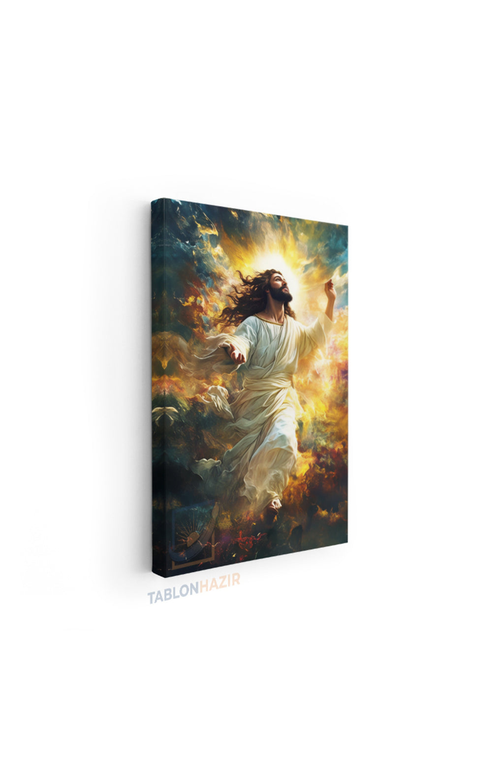 Dikey Kanvas Tablo Salon Duvar Tablosu Soyut Tasarım Isa Yeni Ev Hediyesi Ofis Tablosu