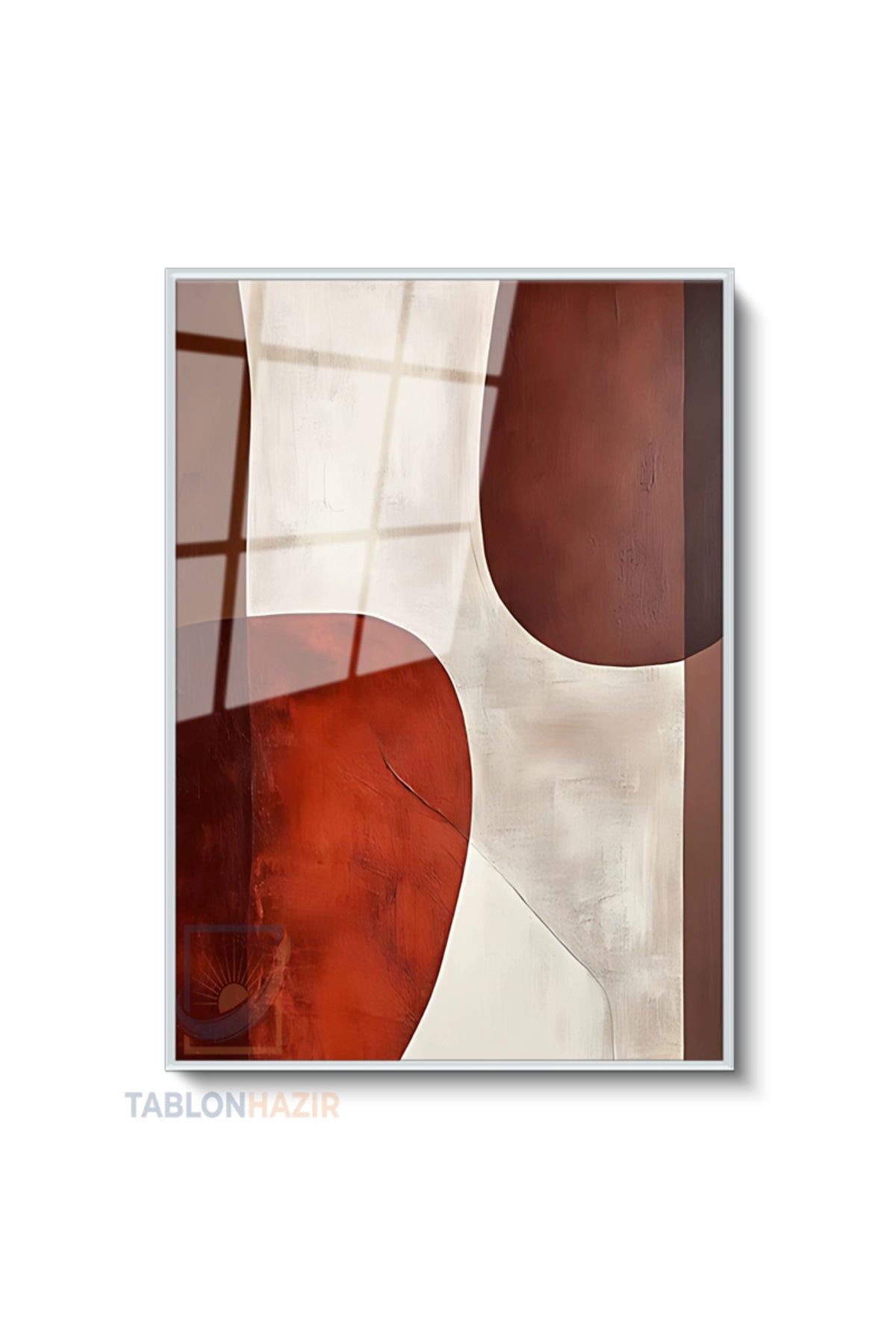 Dikey Çerçeveli Cam Soyut 0001 Modern Ev Dekoru Duvar Sanatı Ev Ofis Tablosu