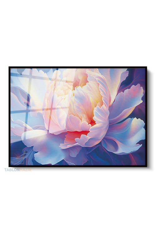 Çerçeveli Yatay Cam Tablo Salon Duvar Tablosu Yatay Cam Acancicek Yeni Ev Hediyesi Ofis Tablosu