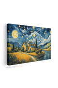 Yatay Kanvas Duvar Tablosu Yildizli Geceler Salon Tablosu Ofis Tablosu Yeni Ev Hediyesi Dekorasyon