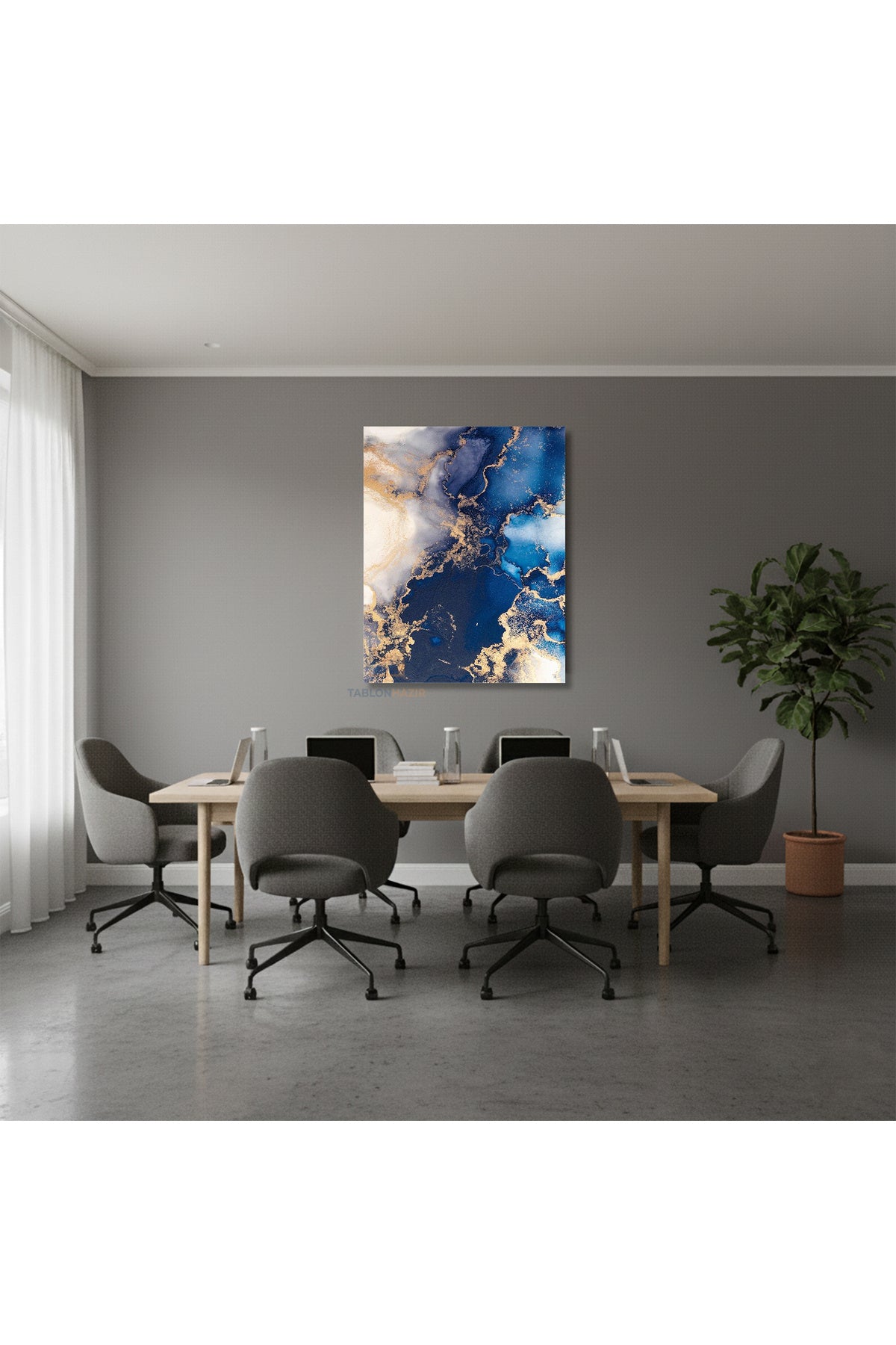 Dikey Kanvas Tablo Salon Duvar Tablosu Mermer Deseni Tasarım Yeni Ev Hediyesi Ofis Tablosu