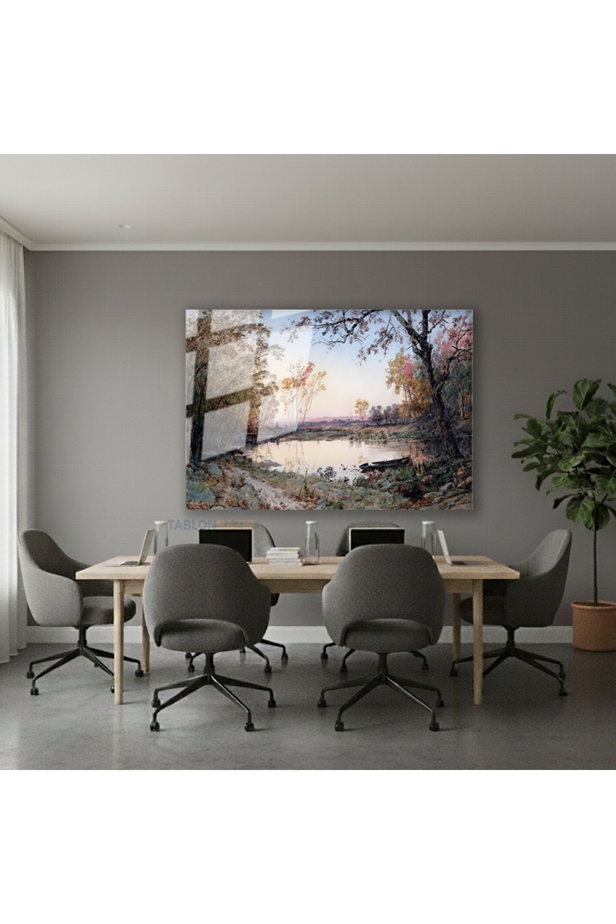 Yatay Cam Tablo Salon Duvar Tablosu Yatay Cam Dogamanzarasi2 Yeni Ev Hediyesi Ofis Tablosu