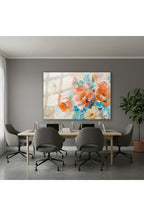 Yatay Cam Tablo Salon Duvar Tablosu Yatay Cam Fircadarbelericicekler Yeni Ev Hediyesi Ofis Tablosu