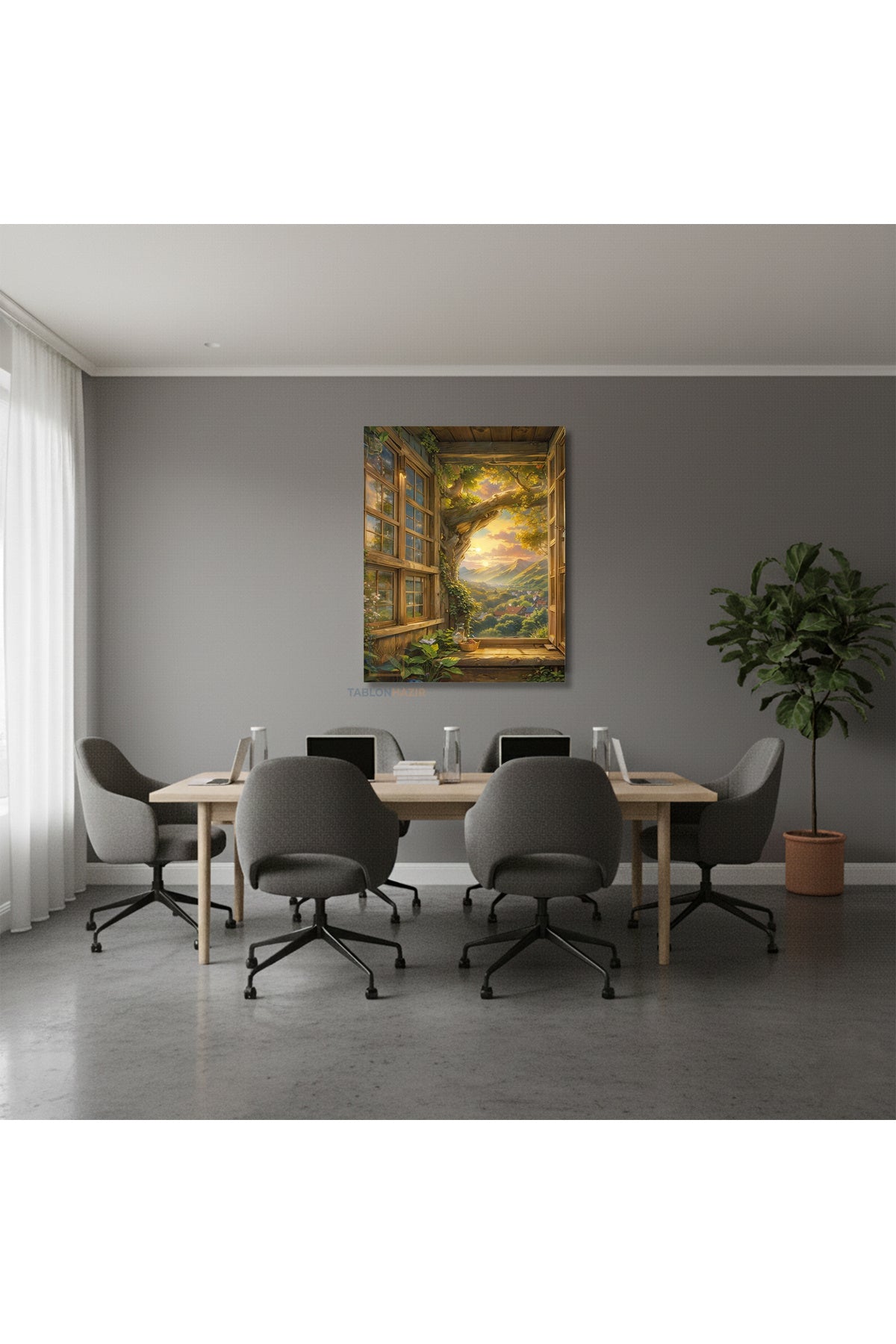 Dikey Kanvas Tablo Salon Duvar Tablosu Kenouji Yeni Ev Hediyesi Ofis Tablosu