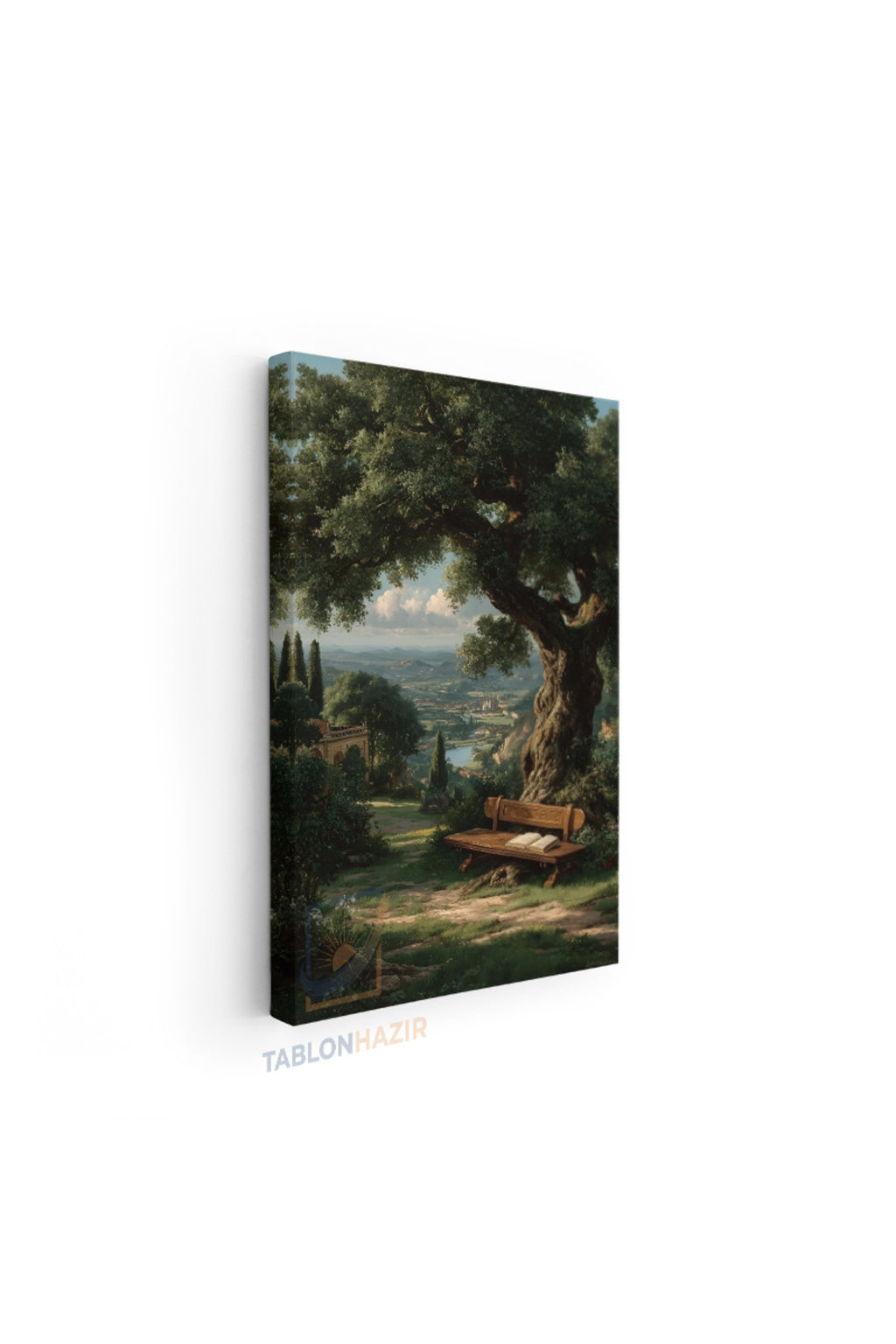 Dikey Kanvas Tablo Salon Duvar Tablosu Kitap Manzara Yeni Ev Hediyesi Ofis Tablosu