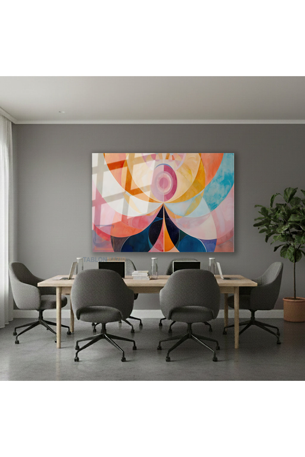 Yatay Cam Tablo Salon Duvar Tablosu Yatay Cam Soyutgeometriksanat3 Yeni Ev Hediyesi Ofis Tablosu