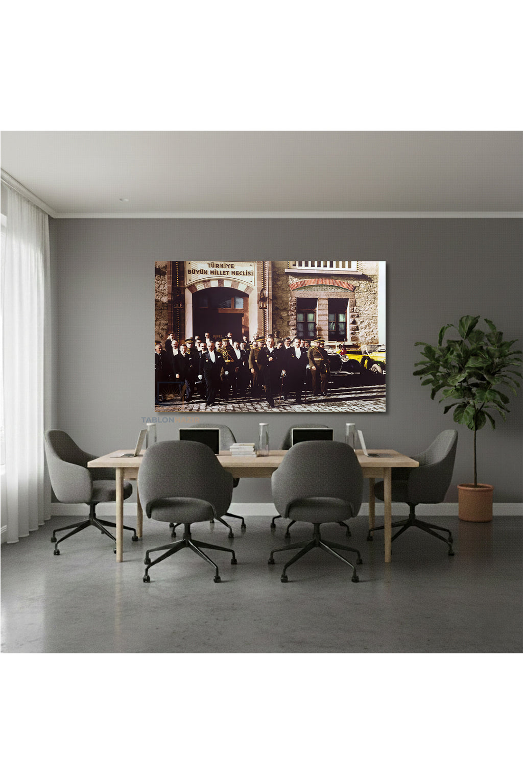 Yatay Kanvas Duvar Tablosu Meclis Binasi Salon Tablosu Ofis Tablosu Yeni Ev Hediyesi Dekorasyon