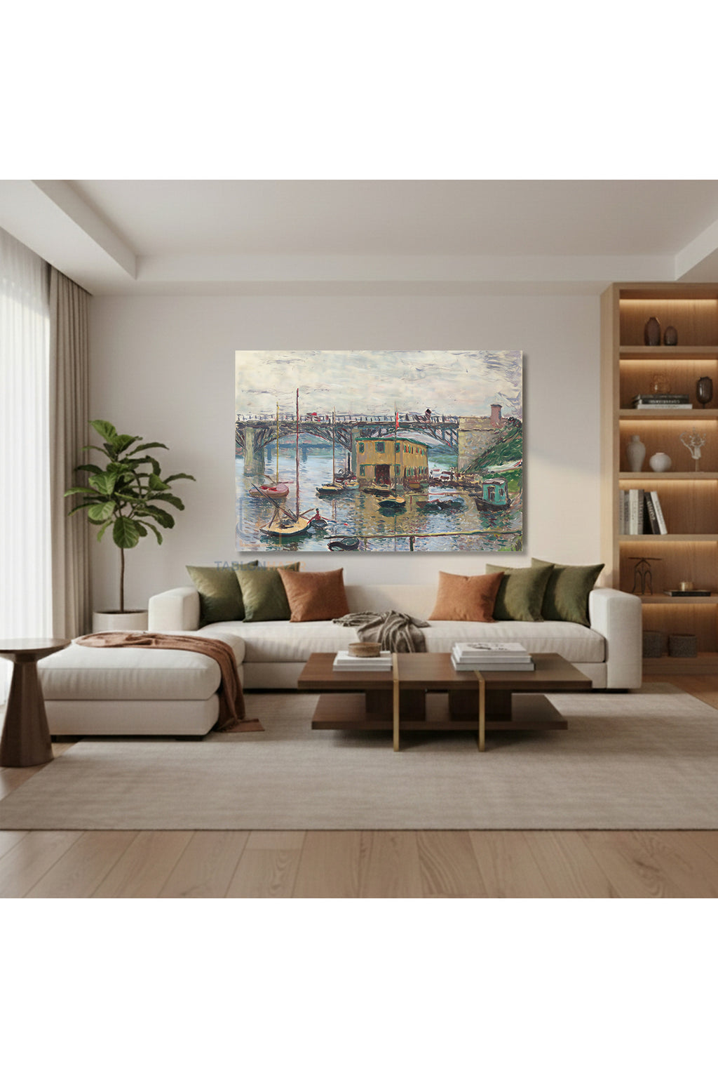 Yatay Kanvas Duvar Tablosu Koprumanzarasi3 Salon Tablosu Ofis Tablosu Yeni Ev Hediyesi Dekorasyon